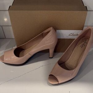 Clarks Women's Blush Peep Toe Heels